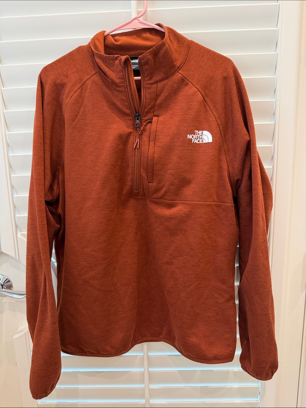 The North Face Men's Rust Orange Half-Zip Pullover